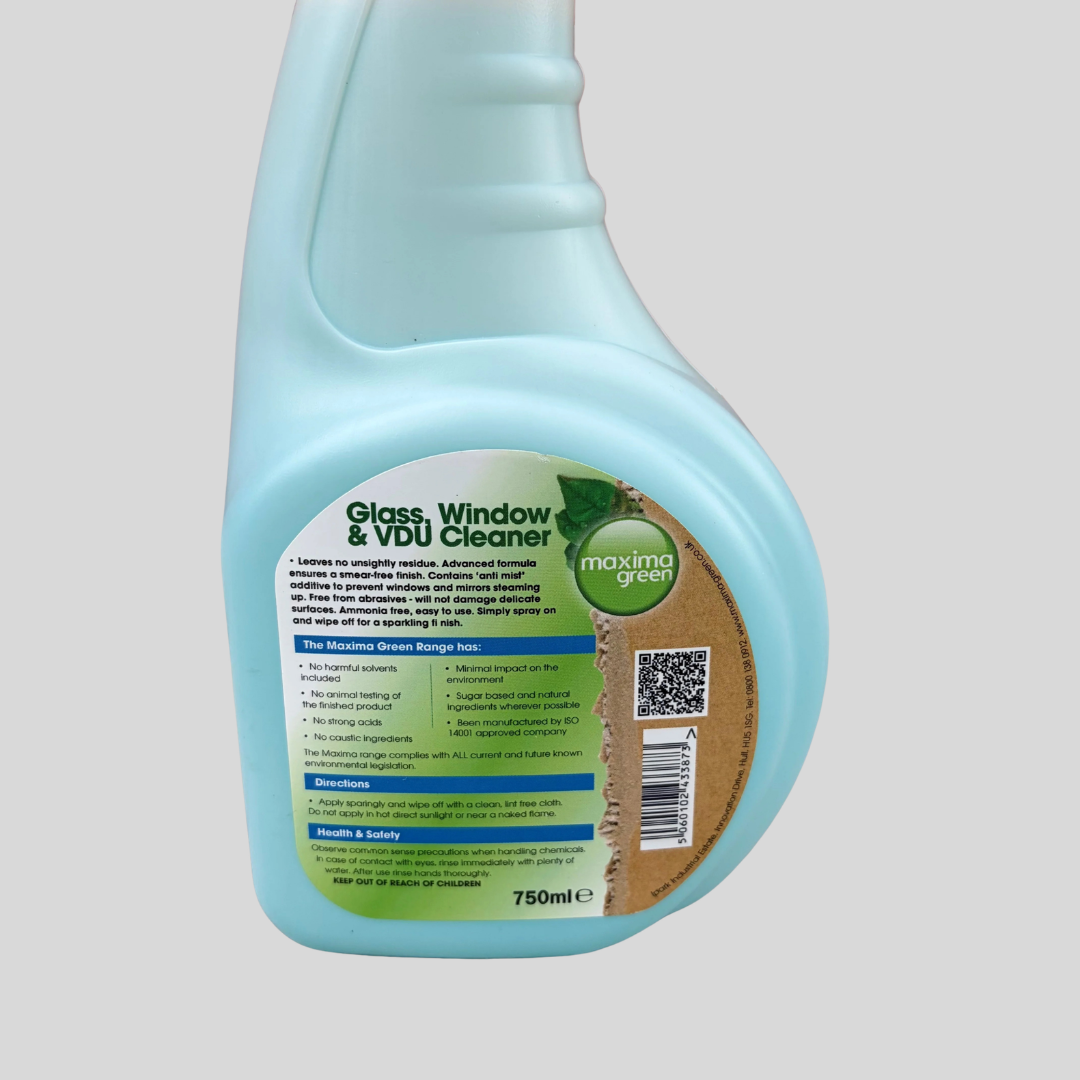 Maxima Green Glass, Window & VDU Cleaner 750ml
