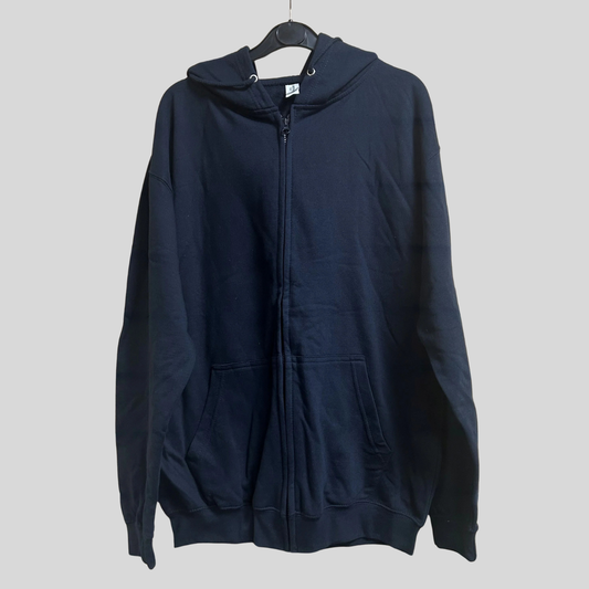 Large Dark Navy JH050 Zip Up Fleece Jacket