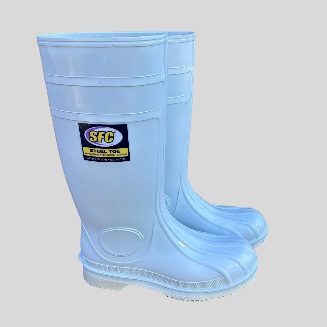 Size 9 White SFC Steel Toe Cap Wellies