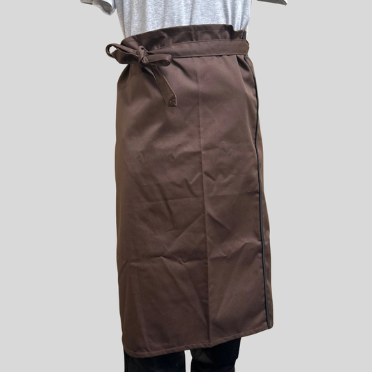 Brown Bib Apron – FAITHFUL Brand, No Pocket (One Size)