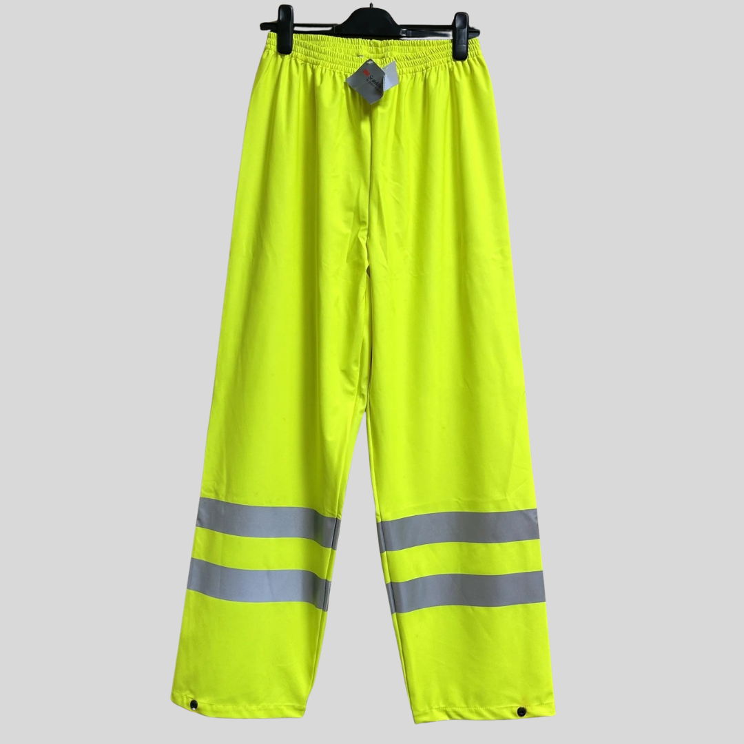 Large Hi-Vis Yellow Trousers with 3M Scotchlite Reflective Tape – B Seen