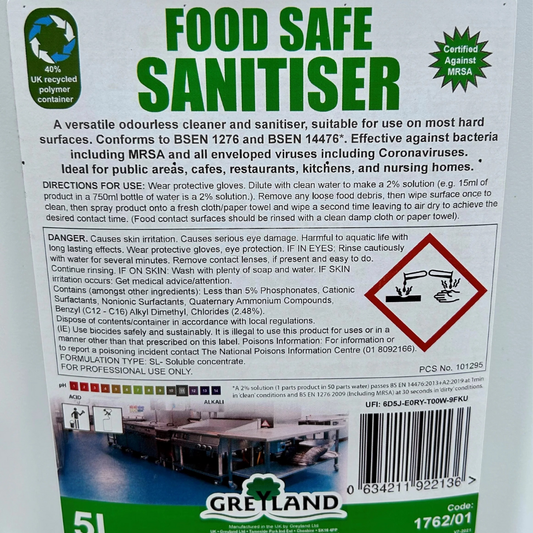 Food Safe Sanitiser 5ltr