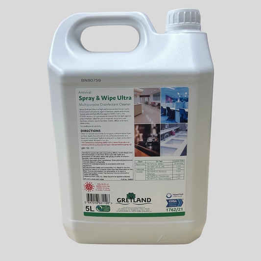 Antiviral Spray & Wipe Ultra – Multipurpose Disinfectant Cleaner 5ltr