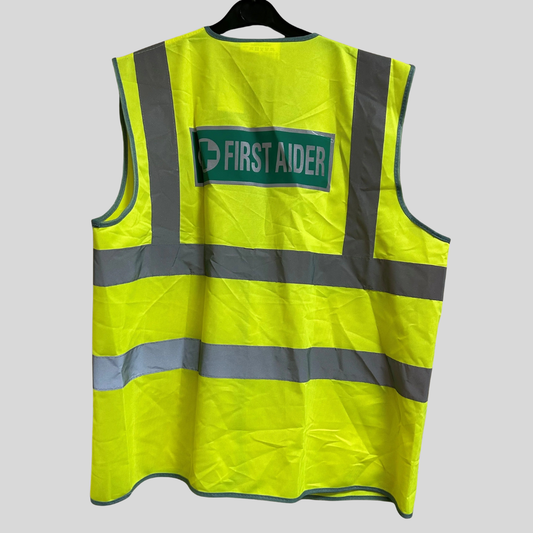 XLarge First Aider Yellow Hivis Vest