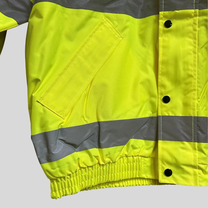 Large Yellow Hi Vis Bomber Jacket
