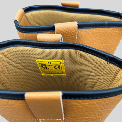 Size 12 Grafters M21B Tan Leather Steel Toe Cap Rigger Boots – No Lining