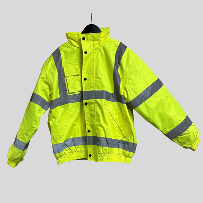Large Yellow Hi Vis Bomber Jacket