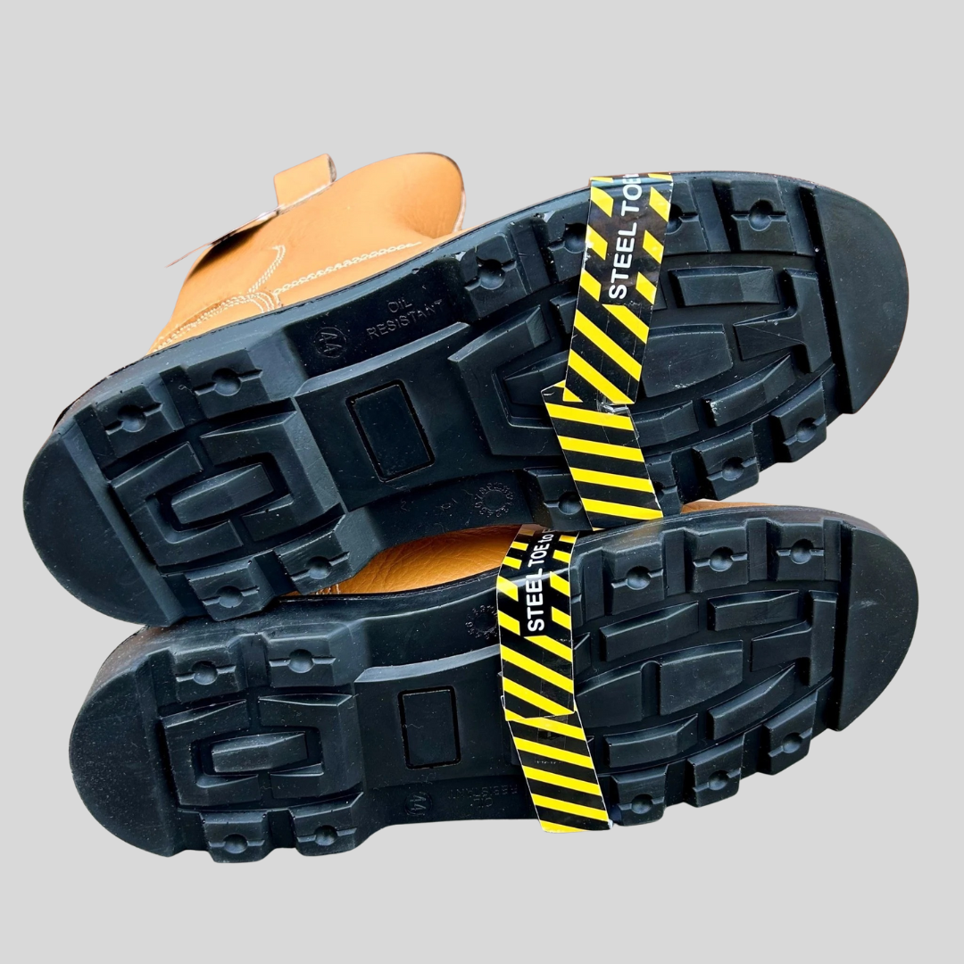 Size 10 Grafters M20BSM Tan Leather Steel Toe Cap Rigger Boots – Lined