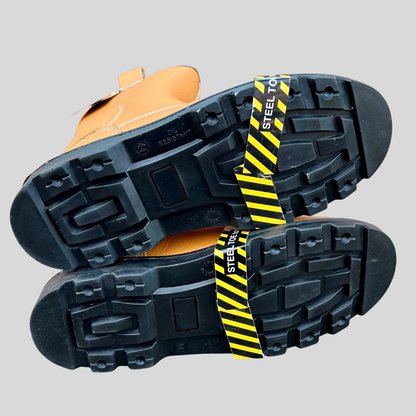 Size 10 Grafters M20BSM Tan Leather Steel Toe Cap Rigger Boots – Lined