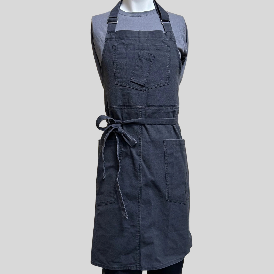 Chef Works Grey Bib Apron - One Size Urban Collection