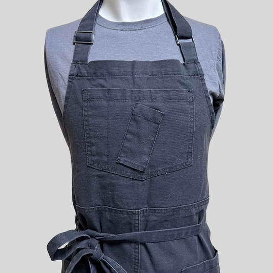 Chef Works Grey Bib Apron - One Size Urban Collection