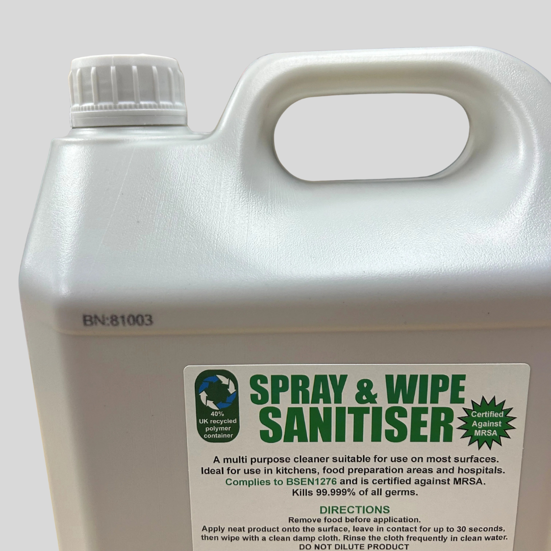 Spray & Wipe Sanitiser 5ltr – Multi Purpose Surface Cleaner