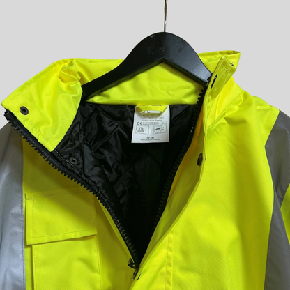 Large Yellow Hi Vis Bomber Jacket