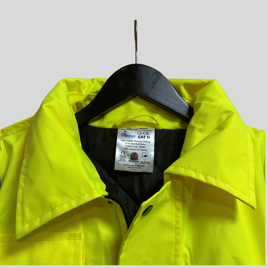 XXLarge Yellow Hi Vis Waterproof Jacket Parka