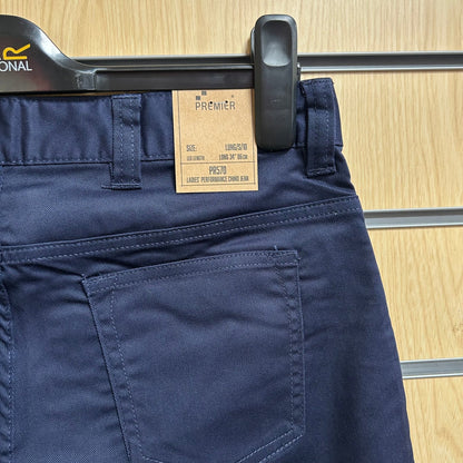 10 Long Navy Chinos PR570 - Cleaning Products UK