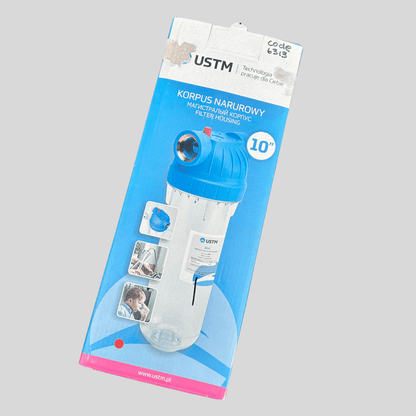 10" Water Filter Housing with Bracket & Spanner - Cleaning Products UK