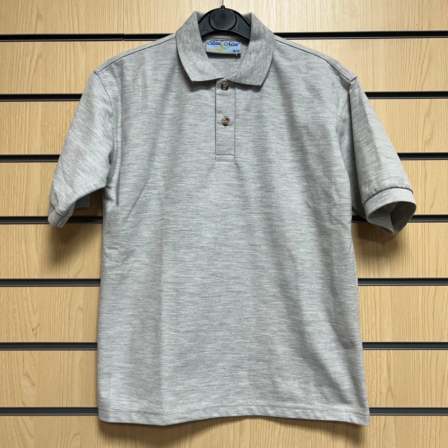 11 - 12 Years Heather Grey Penthouse Polo Shirt Blue & Max - Cleaning Products UK