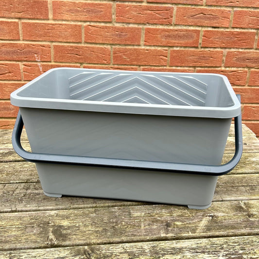 12L Grey rectangle window cleaning bucket - Cleaning Products UK