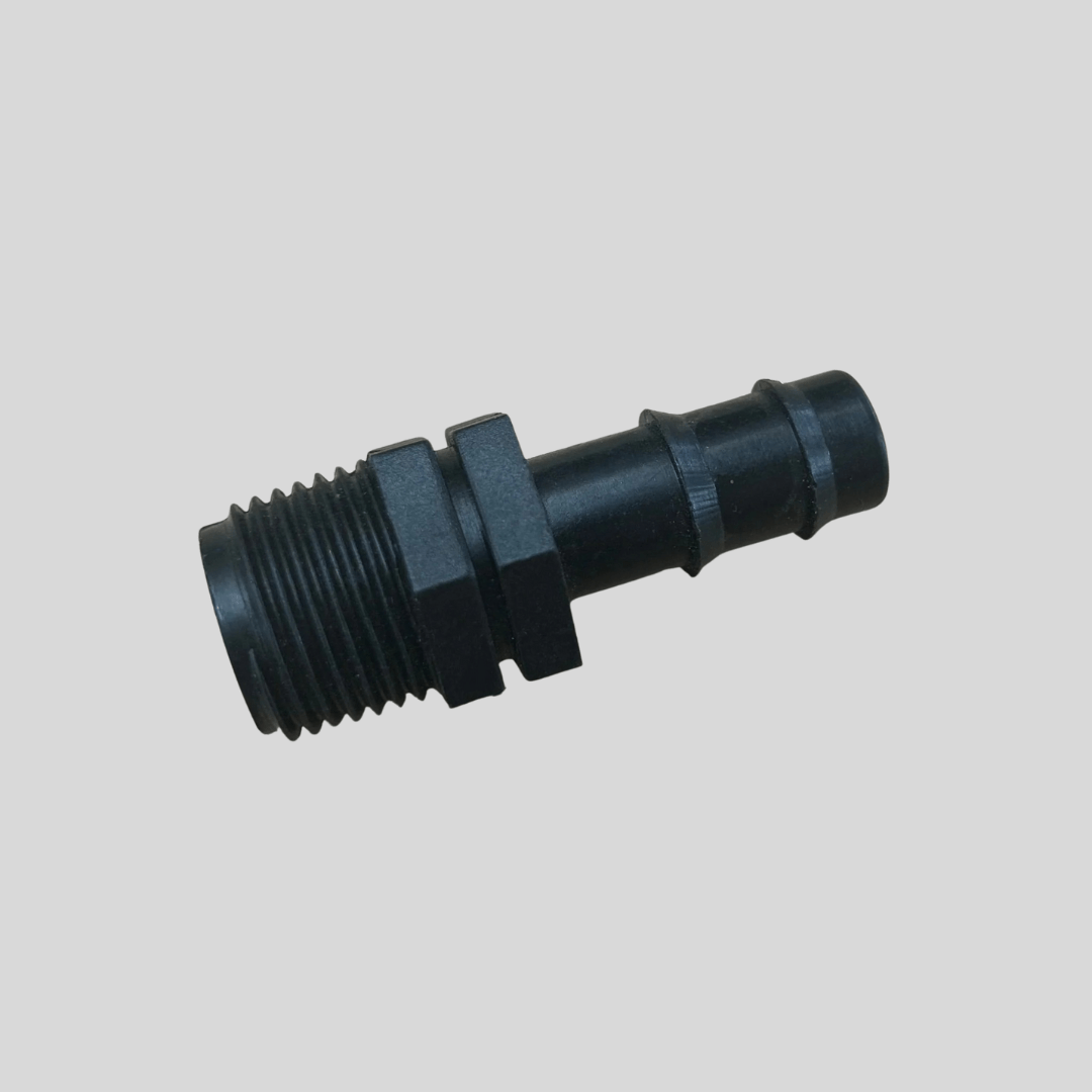 20 - 20 - 02 Barbed Connector 16mm x 0.50inch M - Cleaning Products UK