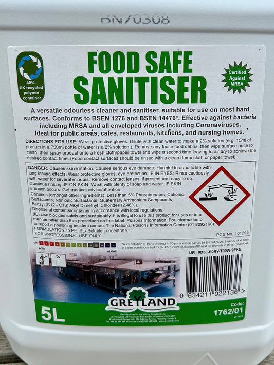 Food Safe Sanitiser 5ltr