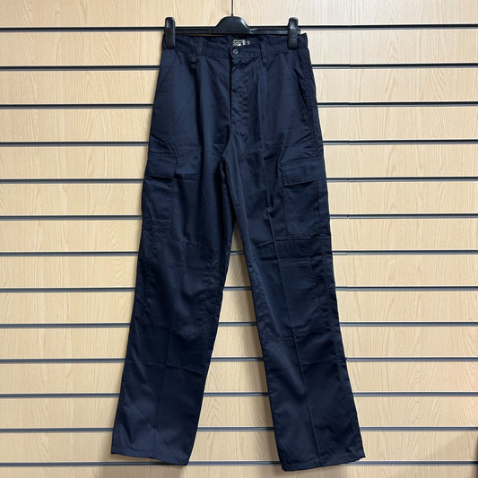 30" Long Combat Trouser Navy - 245Gsm - Velcro Pockets - Cleaning Products UK