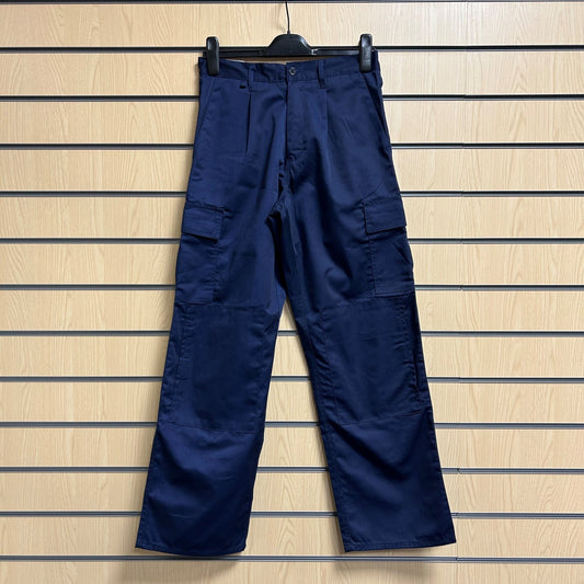 32" Regular Combat Trouser Light Navy - 245Gsm - Velcro Pockets - Cleaning Products UK