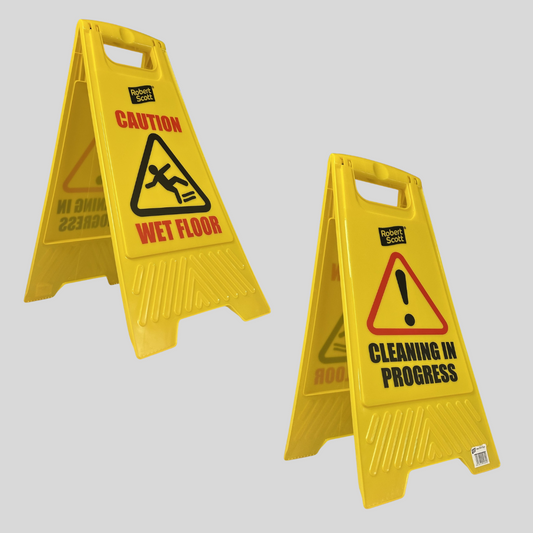 Wet Floor & Cleaning In Progress Sign
