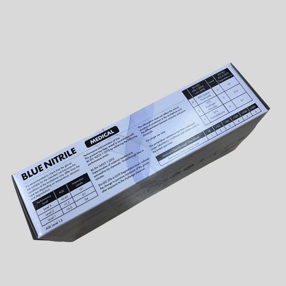 Medium Blue Nitrile Gloves - Box 100