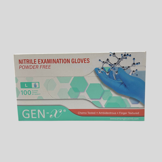 Large Blue Nitrile Gloves - Box 100