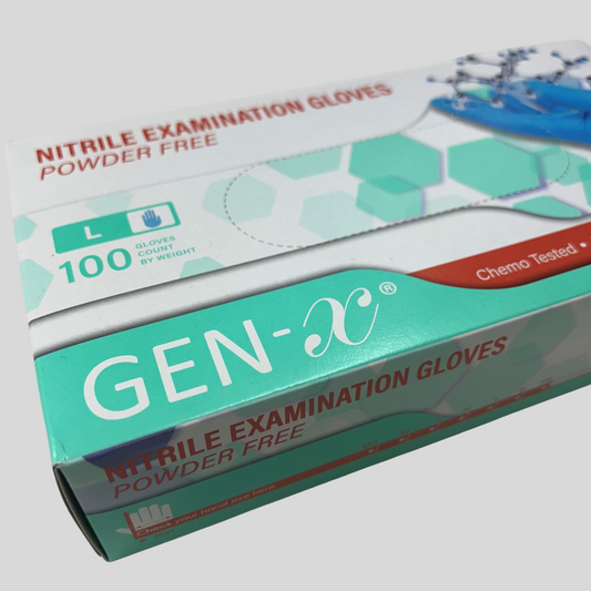 Large Blue Nitrile Gloves - Box 100