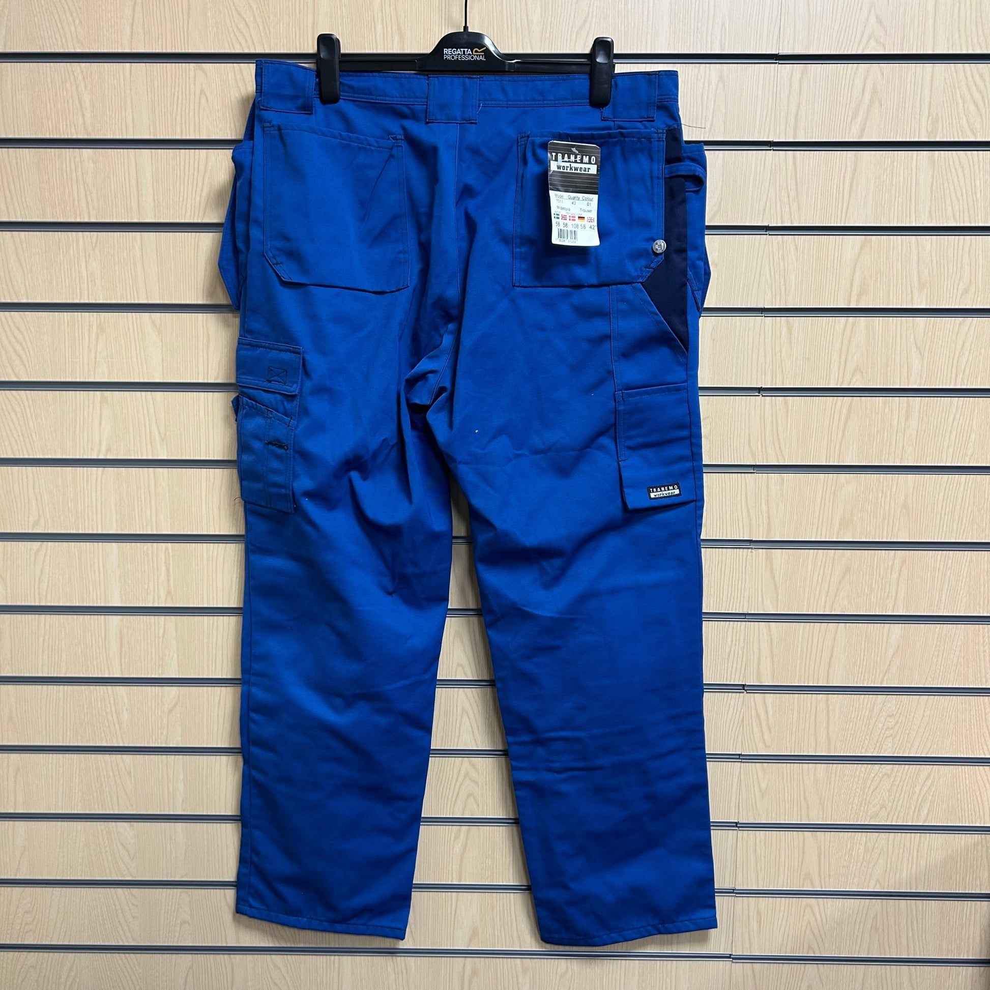 42" Royal Blue Trousers with Extra Pockets - Cleaning Products UK