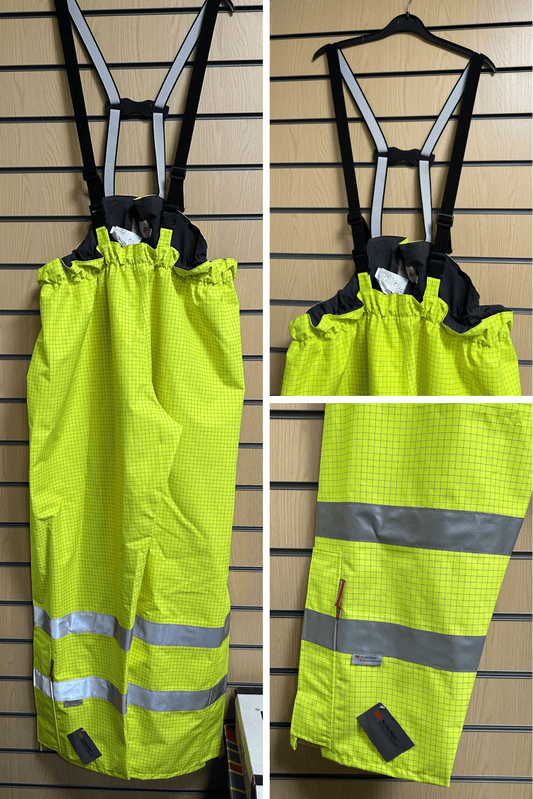 4XL Aqua Hi - Vis Bib & Brace Coverall – Yellow - TR019 - Cleaning Products UK