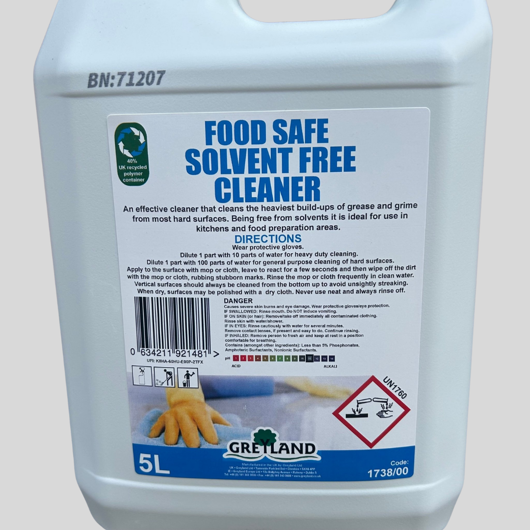 Food Safe Solvent Free Cleaner 5ltr