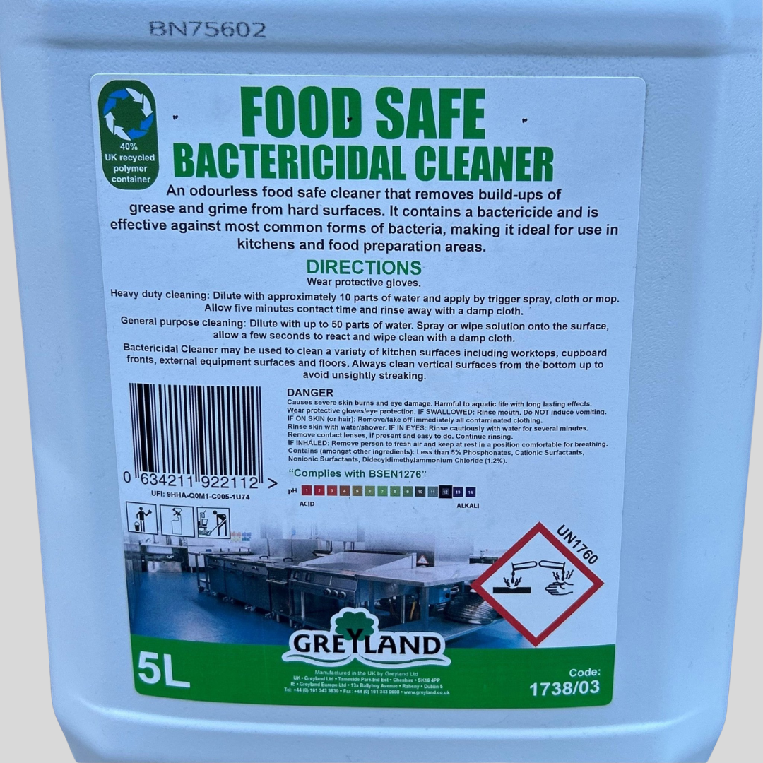 Food Safe Bactericidal Cleaner 5ltr