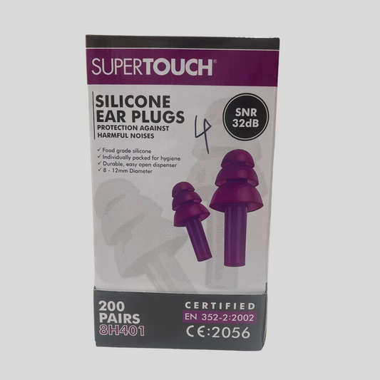 Reusable Silicone Ear Plugs Box 200 Pairs