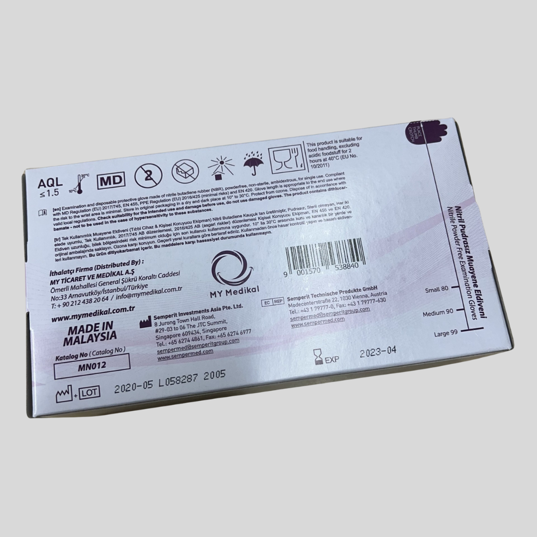 Large Nitrile Gloves "MUMUPLUS" PK 100