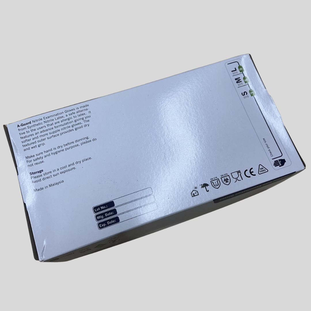 XXLarge A-Guard Nitrile Gloves PK 100