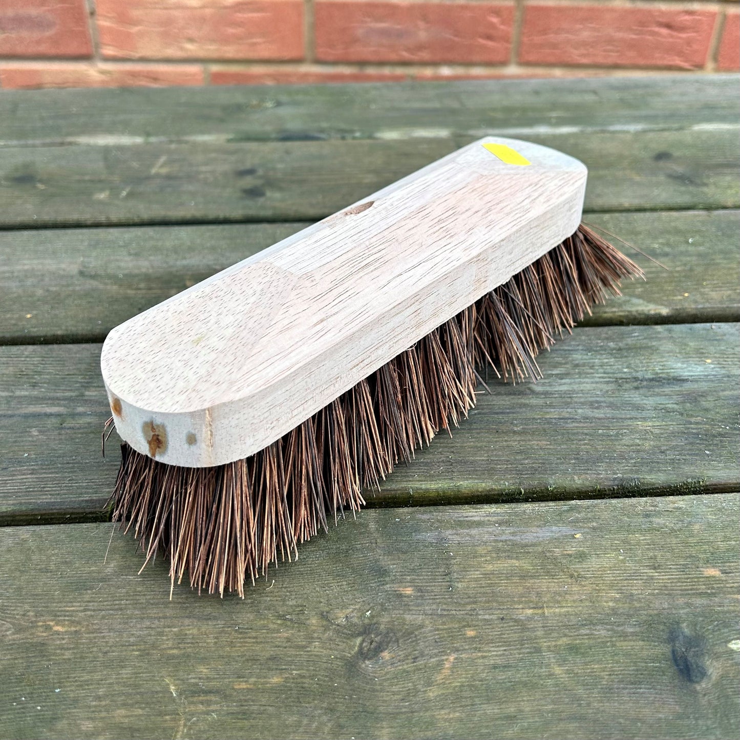 Stiff Wooden Broom Head
