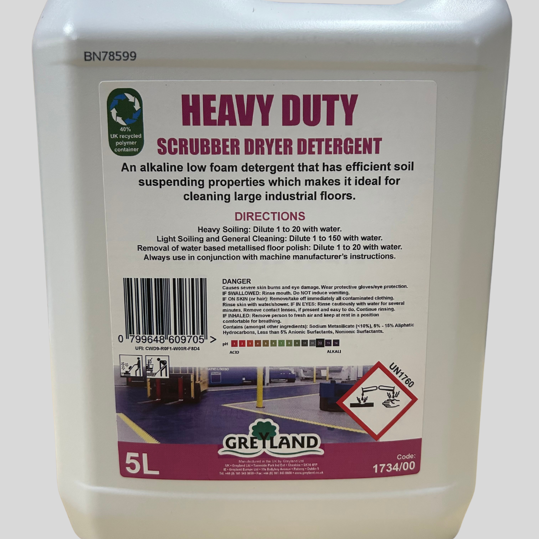 Heavy Duty Scrubber Dryer Detergent 5ltr