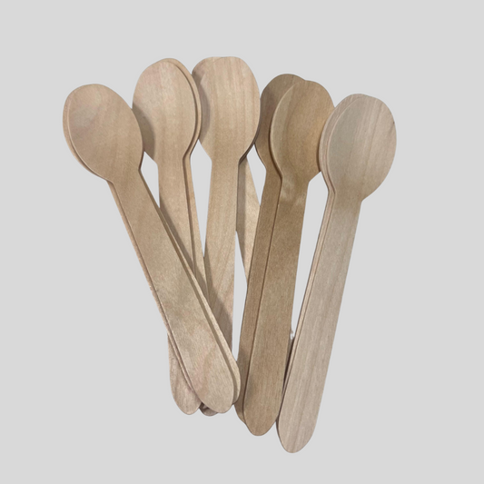 Wooden Spoons – Pack of 100 - Eco-Friendly Disposable Cutlery