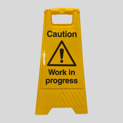 Caution Work In Progress A Frame Sign