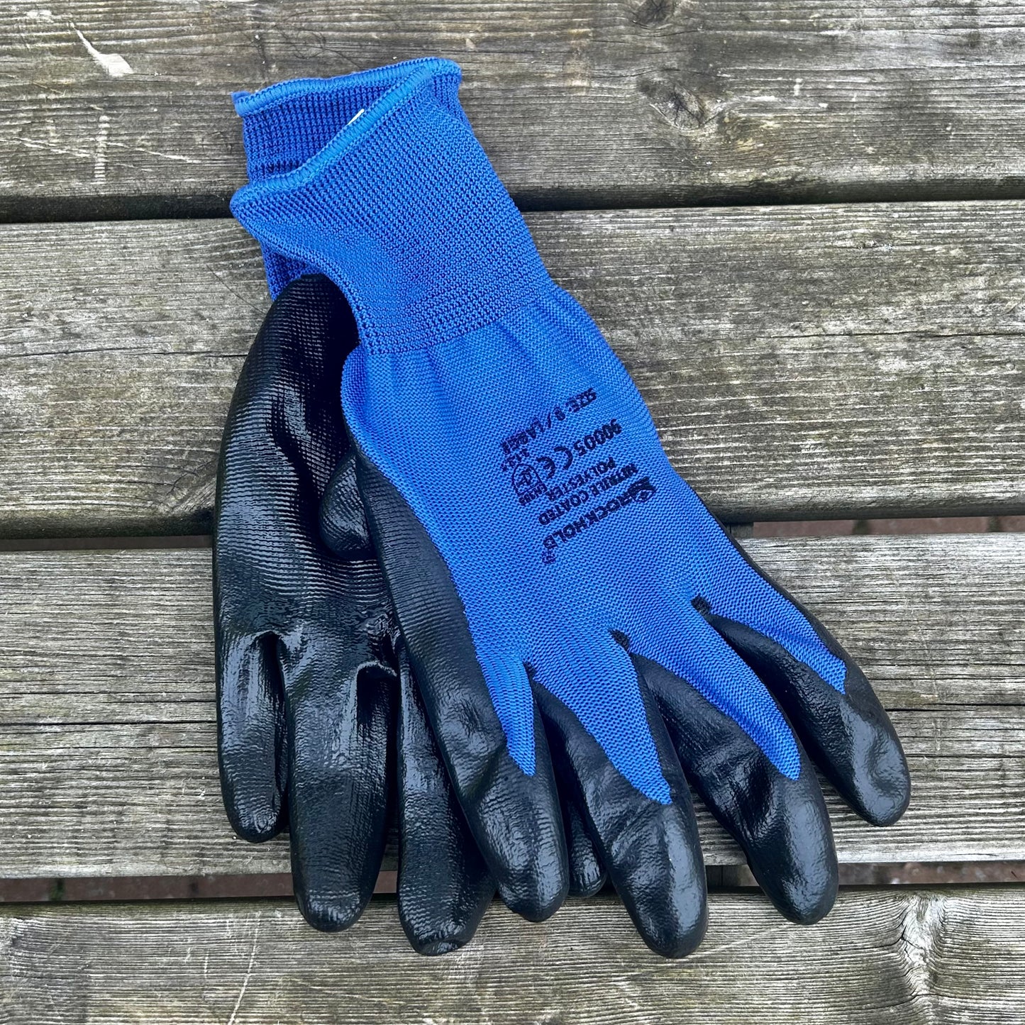 LARGE Nitrotouch Blue Nylon/Nitrile Gloves
