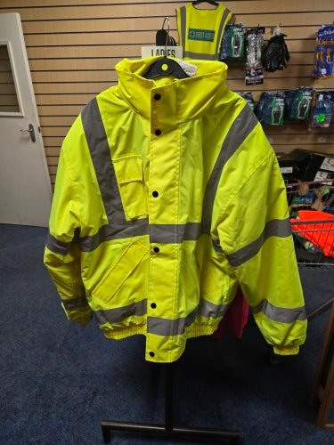 Yellow Hi Vis Bomber Jacket