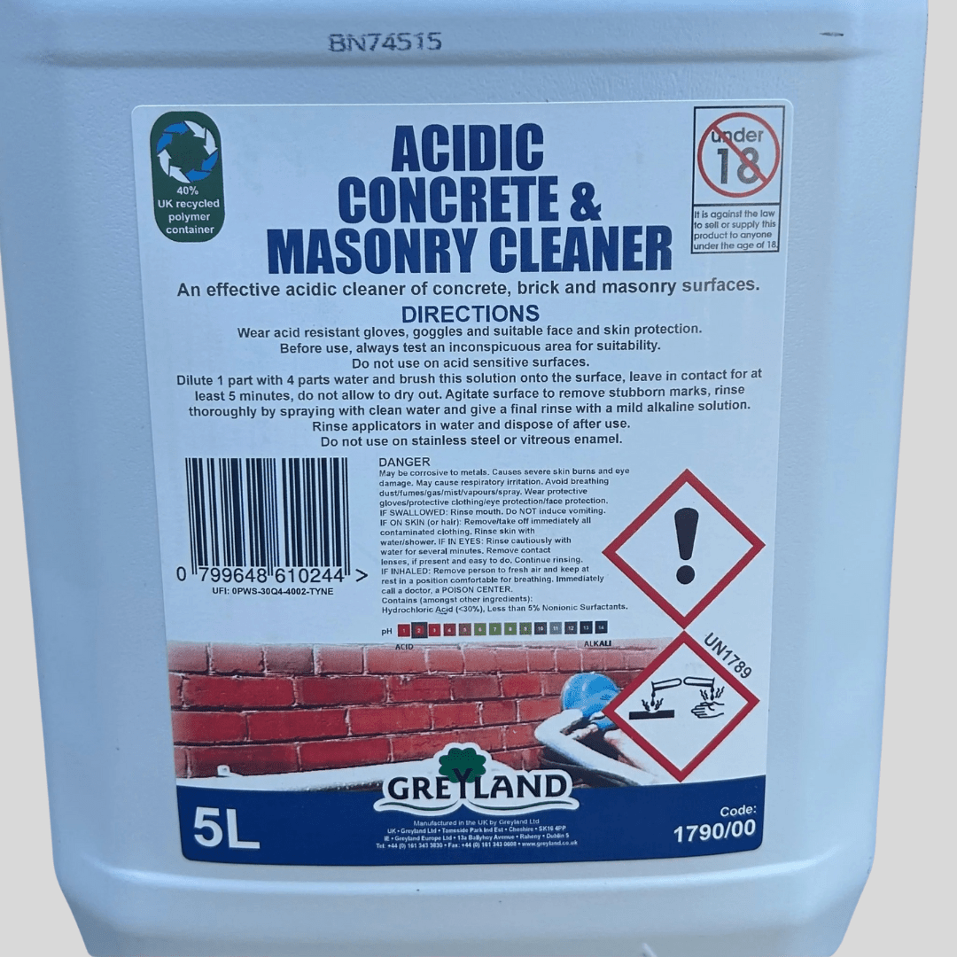 Acidic Concrete & Masonry Cleaner 5ltr - Cleaning Products UK