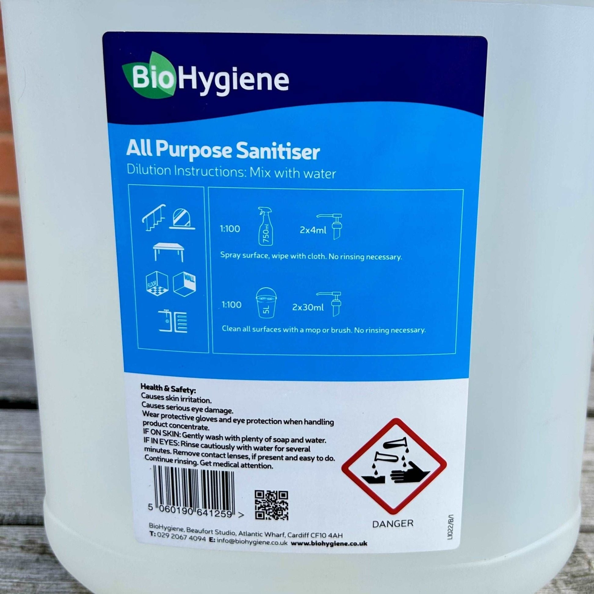 All Purpose Sanitiser 5ltr - Highly Concentrated - Hard Surface Cleaner Sanitiser - Cleaning Products UK