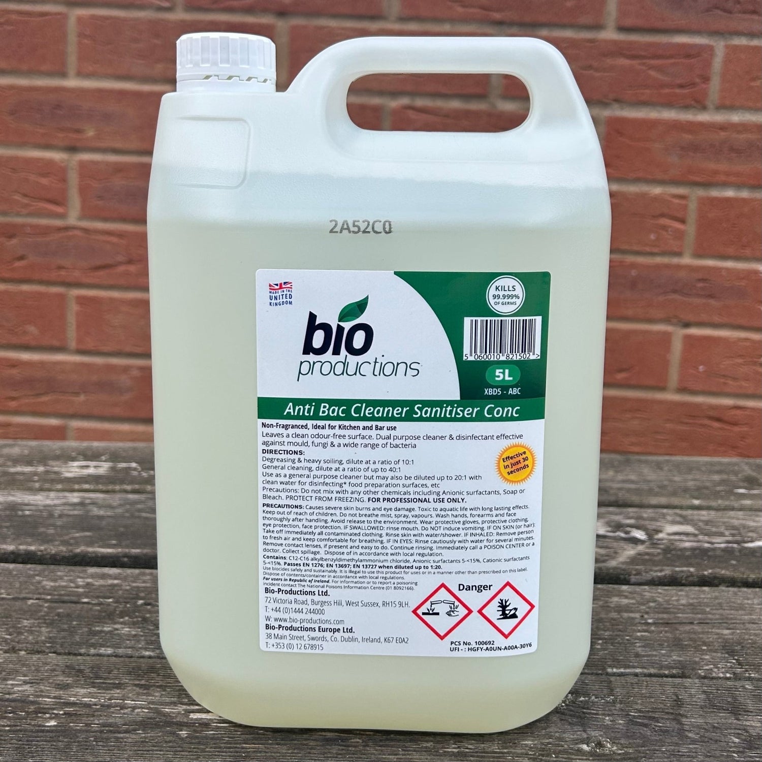 Anti Bac Sanitiser 5ltr - Cleaning Products UK