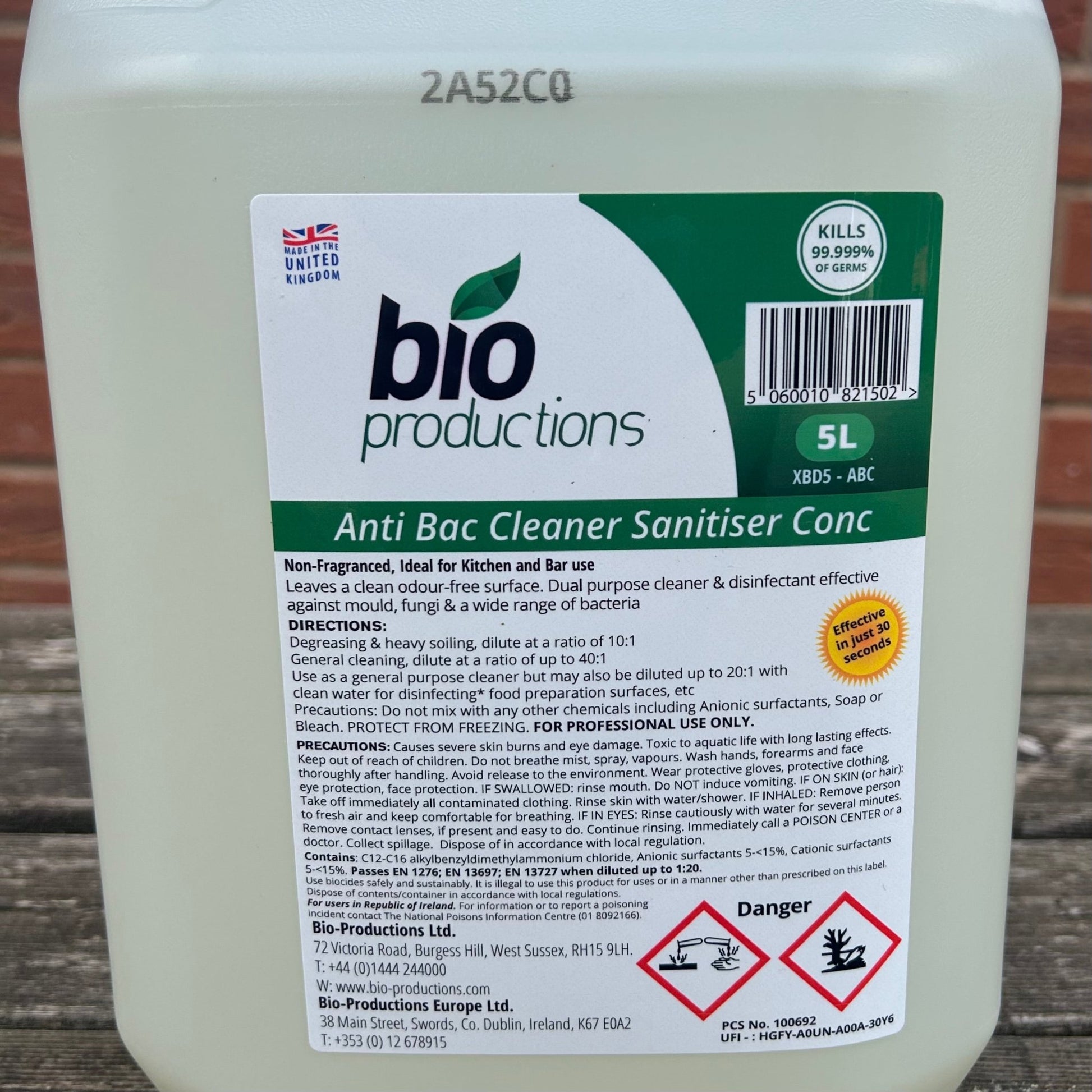 Anti Bac Sanitiser 5ltr - Cleaning Products UK