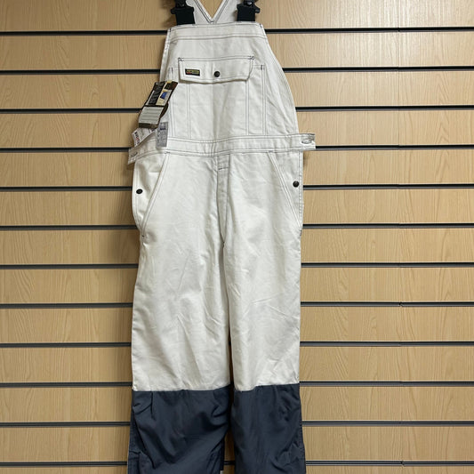 Black Ladder Men's Bib & Brace Overalls – White & Grey, Size 36" - Cleaning Products UK