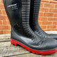 Black Ribbed Wellies - Cleaning Products UK