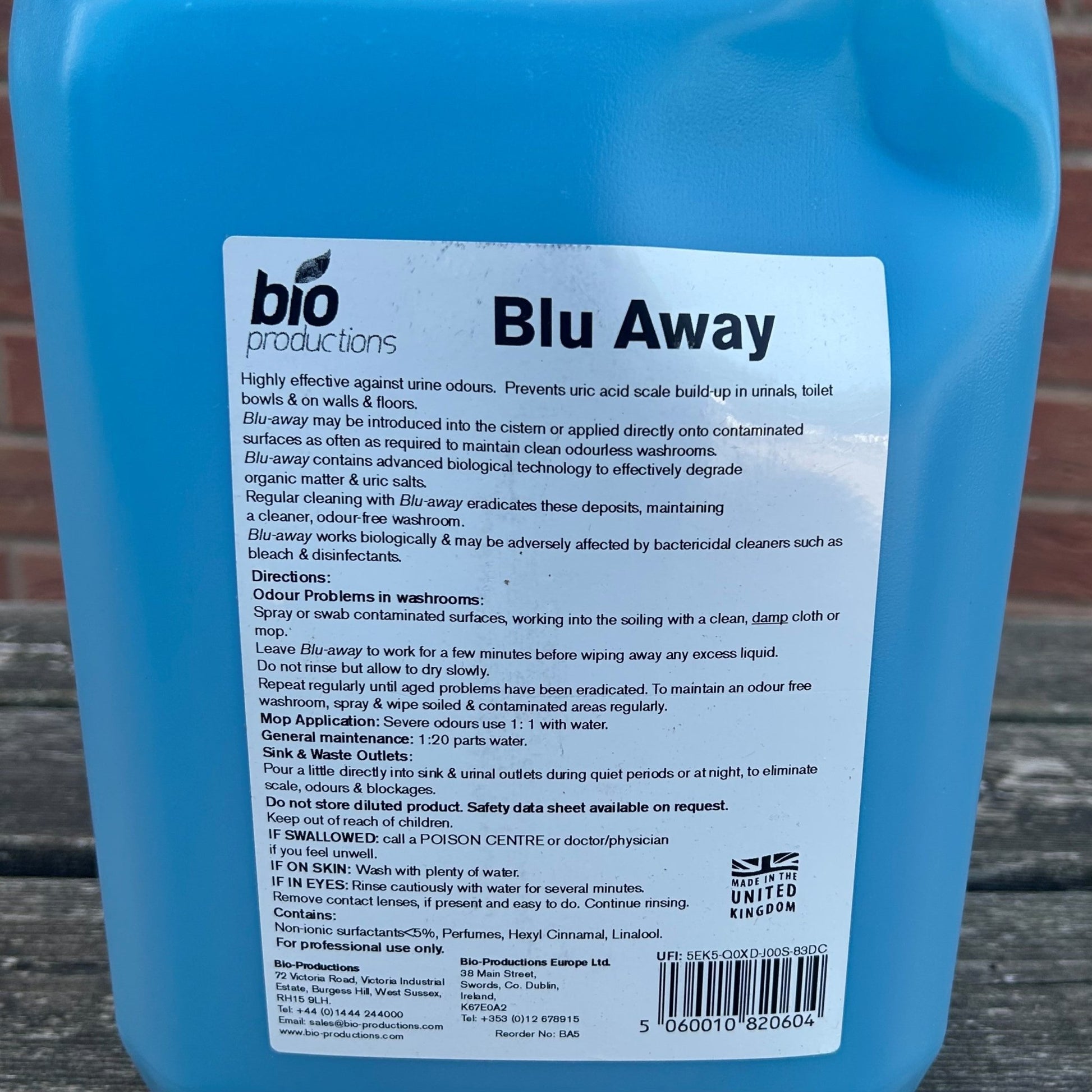 Blu Away 5Ltr - Cleaning Products UK